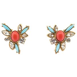 ORECCHINI CHRISTIAN LACROIX IN METALLO ORO CON PIETRE E ORECCHINI CON STRASS D'oro