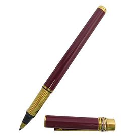 CARTIER MUST TRINITY RINGS BALLPOINT PEN 3 ORS RESIN BORDEAUX ROLLERBALL Dark red