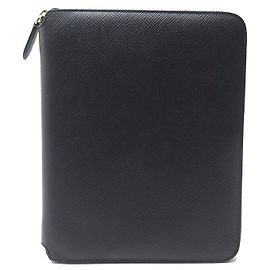NUOVA COPERTINA AGENDA SMYTHSON SPEAKER A5 E ASTUCCIO PENNA IN PELLE Nero