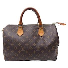Louis Vuitton-Louis Vuitton Speedy Handbag 30 IN MONOGRAM M CANVAS41108 CANVAS HANDBAG-Brown