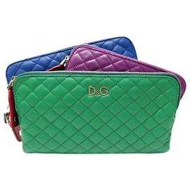 NUOVO DOLCE & GABBANA MINDY MULTI HAND POUCH BORSA POUCH CLUTCH KIT NUOVO Multicolore
