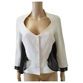 Giacca Thierry Mugler bianca e nera Bianco