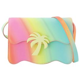 Bolsa Rainbow Palm Beach Mm Hobo Bag - Palm Angels - Multi - Couro Outro Impressão em python