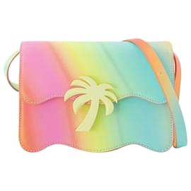 Palm Angels-Rainbow Palm Beach Bag Mm Hobo Bag - Palm Angels - Multi - Pelle-Multicolore