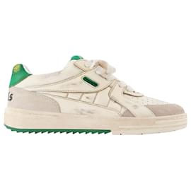 Palm Angels-University Origin Sneakers - Palm Angels - Green - Leather-Green