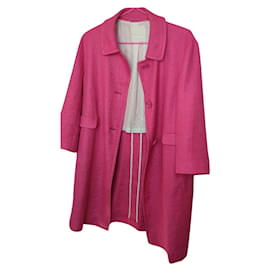 Autre Marque-S'MAX MARA Linen and cotton coat-Fuschia