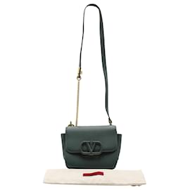 Valentino Garavani-Valentino Garavani Small Vsling Shoulder Bag in Green Calfskin Leather-Green