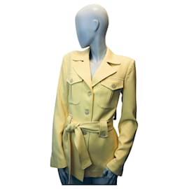 Autre Marque Frnch yellow safari jacket Yellow