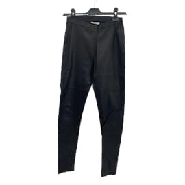 Autre Marque-NOTSHY  Trousers T.fr 36 Leather-Black