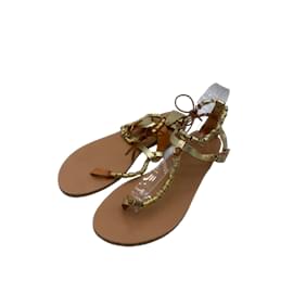 Ancient Greek Sandals-SANDALIAS GRIEGAS ANTIGUAS Sandalias T.UE 41 cuero-Dorado