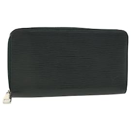 Louis Vuitton-LOUIS VUITTON Epi Zippy Organizer Long Wallet Noir M63852 Auth LV 38007-Noir