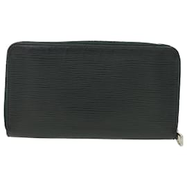 Louis Vuitton-LOUIS VUITTON Epi Zippy Organizer Long Wallet Black M63852 LV Auth 38007-Black