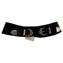Maje Gürtel Schwarz Golden Silber Hardware