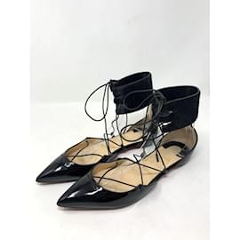 Christian Louboutin-CHRISTIAN LOUBOUTIN  Ballet flats T.eu 38 Patent leather-Black
