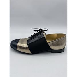 Chanel-CHANEL  Lace ups T.eu 39.5 Leather-Golden