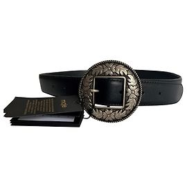 Maje Gürtel Schwarz Silber
