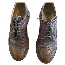 Brunello Cucinelli Leather Lace Ups Dark Brown Dark brown