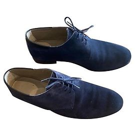 Scarpe stringate Hermès in nubuck blu navy Blu navy