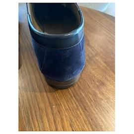 Hermès-Lace up shoes-Navy blue