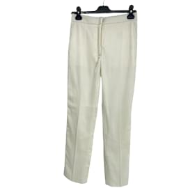 Burberry-BURBERRY  Trousers T.US 4 WOOL-Cream
