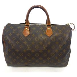Louis Vuitton Speedy 35 Monogramma-VI0962 Marrone