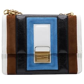 Fendi-Fendi Kan U Shoulder Bag in Multicolor Calfskin Leather-Multiple colors