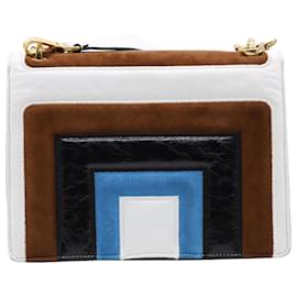 Fendi-Fendi Kan U Shoulder Bag in Multicolor Calfskin Leather-Multiple colors