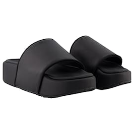 Y3-Slides - Y-3 - Couro preto-Preto