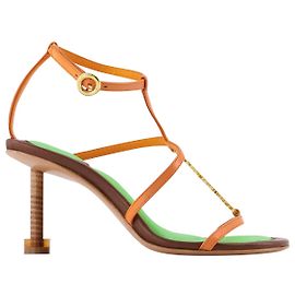 Les Sandales Pralu Sandals - Jacquemus -  Light Orange - Leather Orange