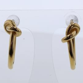 Céline-Knot Hoop Earrings-Golden