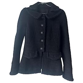 Chanel-jaqueta preta pequena-Preto