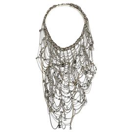 Chanel 11P MAXI-KETTENHALSKETTE BRUST Silber