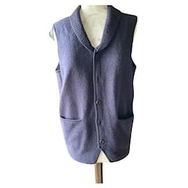 Karl Lagerfeld-Sleeveless cardigan Navy blue-Navy blue