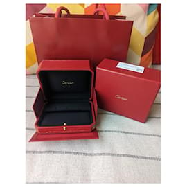 Cartier-Pendientes criollos grandes caja expositora horizontal con bolsa de papel-Roja