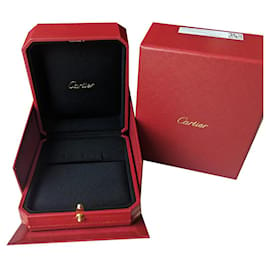 Cartier-Große vertikale Vitrine mit kreolischen Ohrringen und Papiertüte-Rot