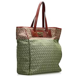 Fendi-Fendi Brown Zucchino Tote-Brown