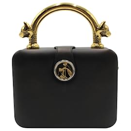 Lanvin-Lanvin Bento Minaudière Bag in Black Lambskin Leather-Black