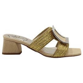 Roger Vivier Ciabatte da sole Bikiviv color oro D'oro Metallico