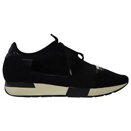 Sneakers Balenciaga Race Runner in Neoprene Nero Nero