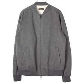 Bomber Zippé Loro Piana en Cachemire Gris Gris