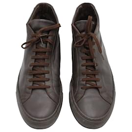 Autre Marque-Common Projects Achilles Mid High-Top Sneakers in pelle marrone-Marrone