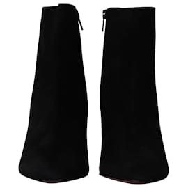 Christian Louboutin-Christian Louboutin So Eleonor 85 Ankle Boots in Black Suede-Black