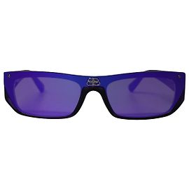 Balenciaga BB Logo Rectangular Sunglasses in Violet Acetate Purple