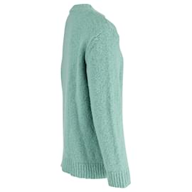 Dries Van Noten-Dries Van Noten Roundneck Knit Sweater in Green Merino Wool-Green