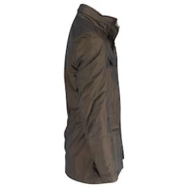 Lanvin-Lanvin High Neck Raincoat in Brown Polyester-Brown