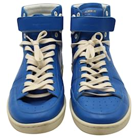 Saint Laurent-SAINT LAURENT SL/12H High Top Sneakers in Blue Leather-Blue