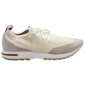 LORO PIANA 360Tênis LP Flexy Walk em lã creme Branco Cru