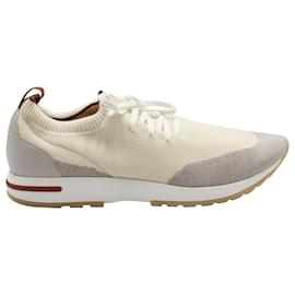 Loro Piana-LORO PIANA 360LP Flexy Walk Sneakers in Cream Wool-White,Cream