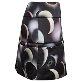 Chanel-Chanel Planet-Print Mini Skirt in Black Print Viscose Rayon-Other