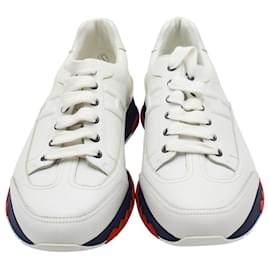Hermès-Hermes Trail Herren Sneakers aus weißem Leder-Weiß